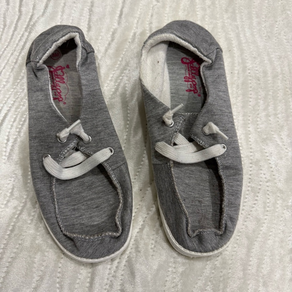 Jellypop Gray and Cream Casual Slip-Ons